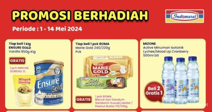 Promo Berhadiah Indomaret, Beli Susu Ensure atau Anlene Gratis Minyak Goreng