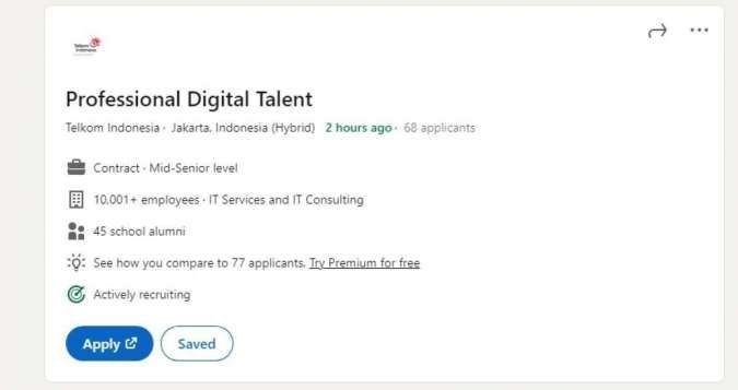 Iklan Lowomngan Kerja Telkom Januari 2022