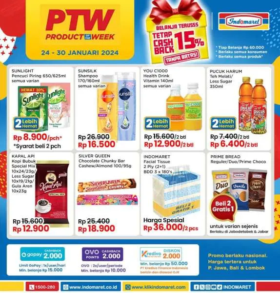 Promo PTW Indomaret Periode 24-30 Januari 2024