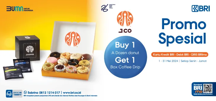 Promo Spesial BRI x JCO: Buy 1 Get 1