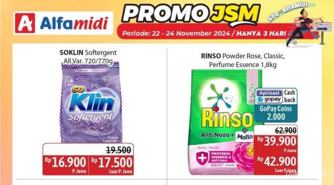 Katalog Promo JSM Alfamidi Hanya 3 Hari Periode 22-24 November 2024