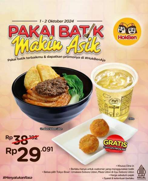 Promo Hari Batik Nasional di HokBen