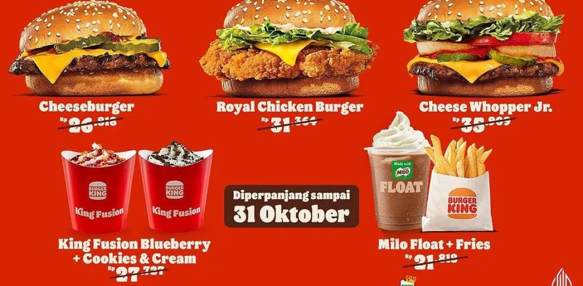 Promo Burger King Oktober Fest Diperpanjang, Makan Hemat Serba Rp 17.000-an Saja