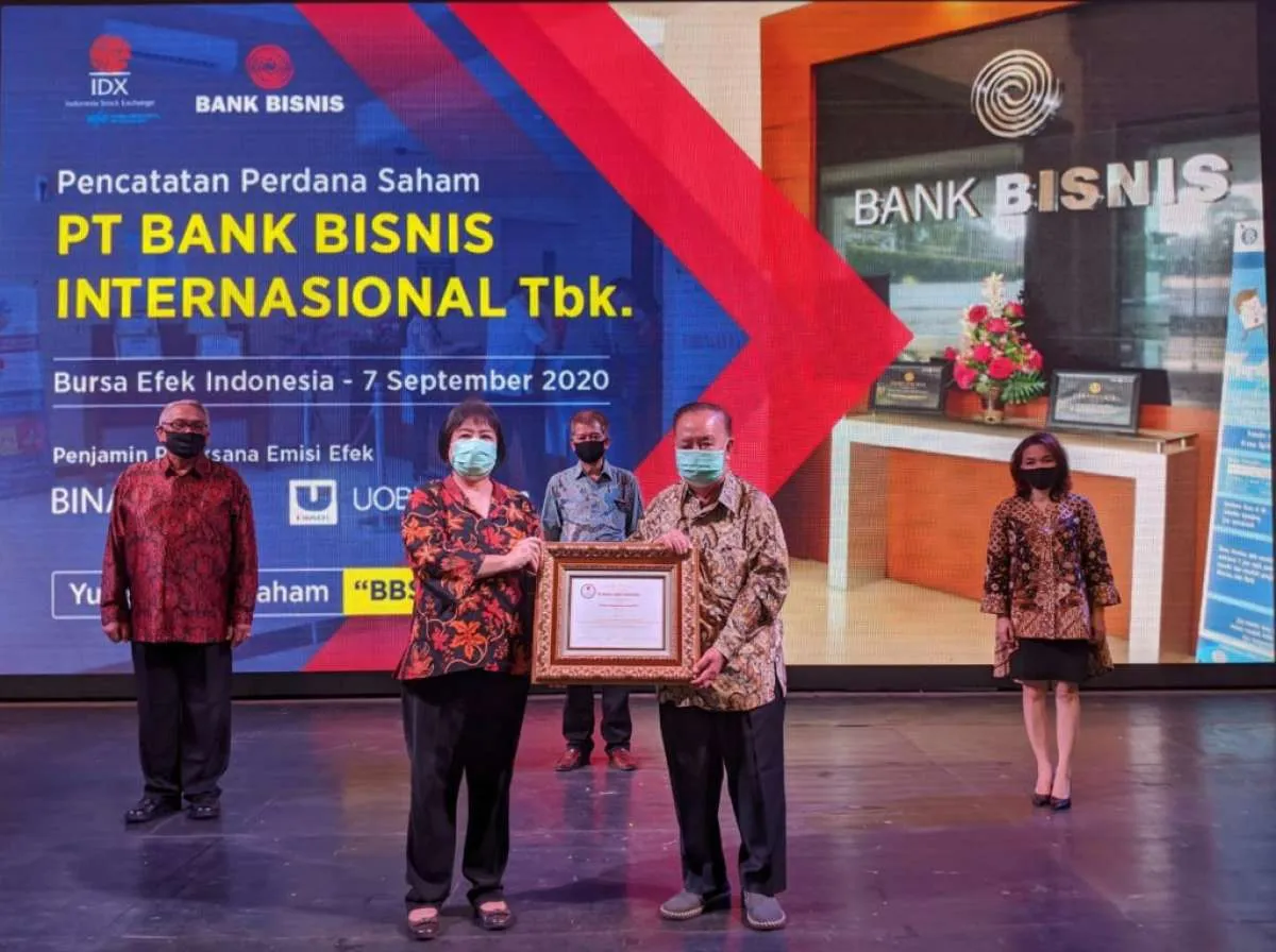 Saham Bank Bisnis Internasional (BBSI) sentuh harga Rp 600 pada perdagangan perdana