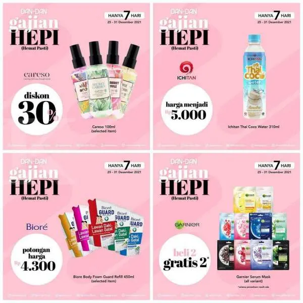 Promo DAN+DAN Gajian Hepi 25-31 Desember 2021