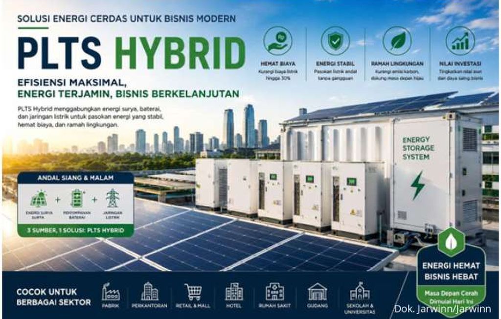 Efisiensi dan Ketahanan Energi Dorong Perusahaan Melirik PLTS Hybrid