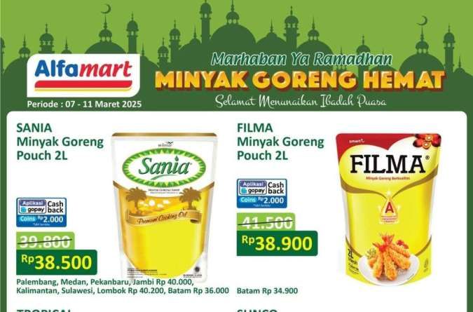 Promo Minyak Goreng Hemat di Alfamart, Indomaret dan Superindo Weekday Terbaru Maret