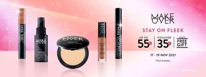 Promo Make Over Stay On Fleek, Aneka Produk Makeup Make Over Diskon s/d 55%