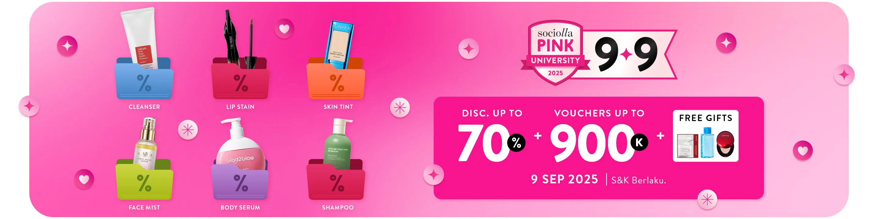 Promo 9.9 Sociolla Diskon hingga 70% Periode 9 September 2025