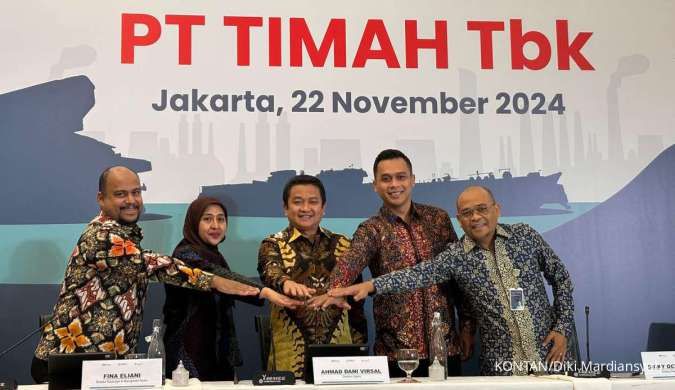 PT Timah (TINS) Catatkan Laba Rp 908 Miliar per September 2024