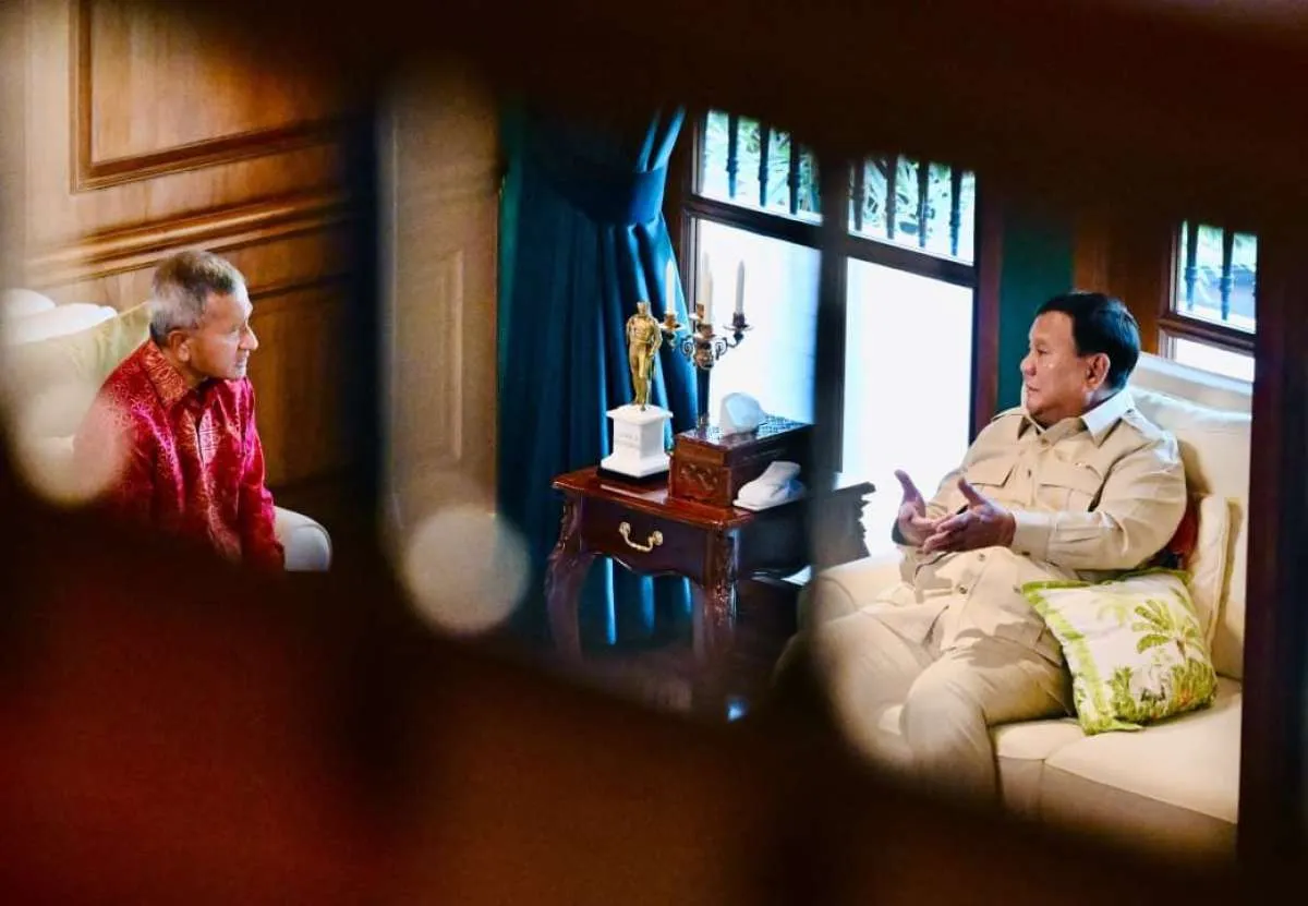 Prabowo Terima Menlu Singapura Vivian Balakrishnan di Hambalang