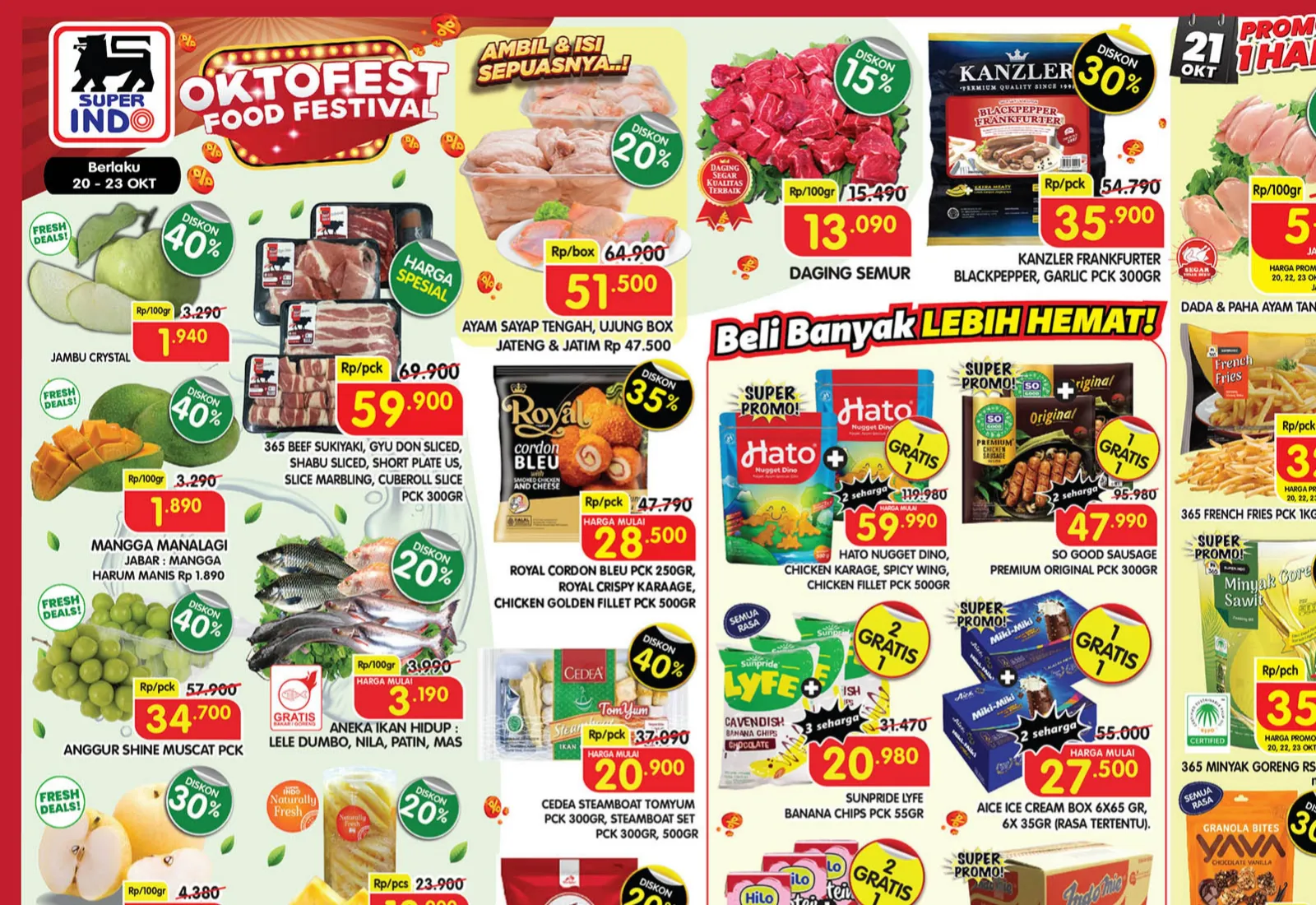 Promo Superindo Weekday Periode 20-23 Oktober 2025