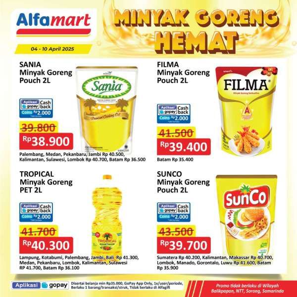 Promo Minyak Goreng Hemat di Alfamart 4-10 April 2025