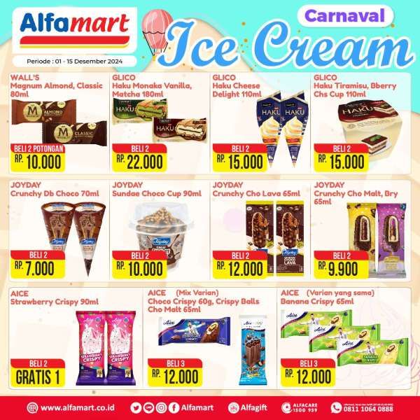 Promo Alfamart 1-15 Desember 2024 Carnaval Ice Cream