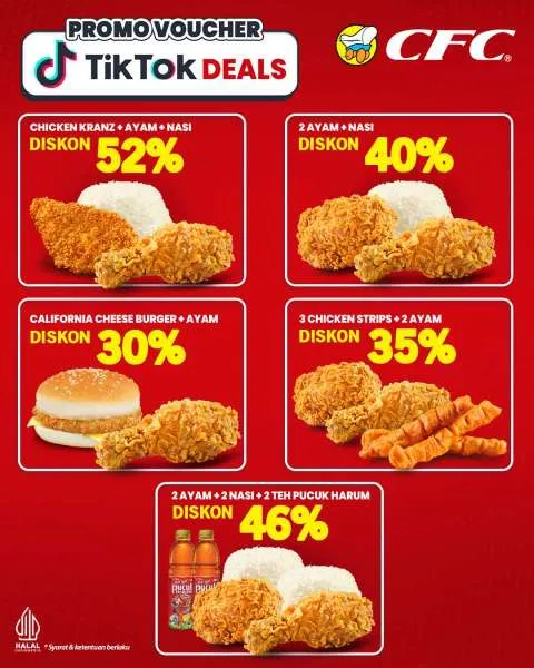 Promo Voucher TikTok Deals CFC Diskon Spesial