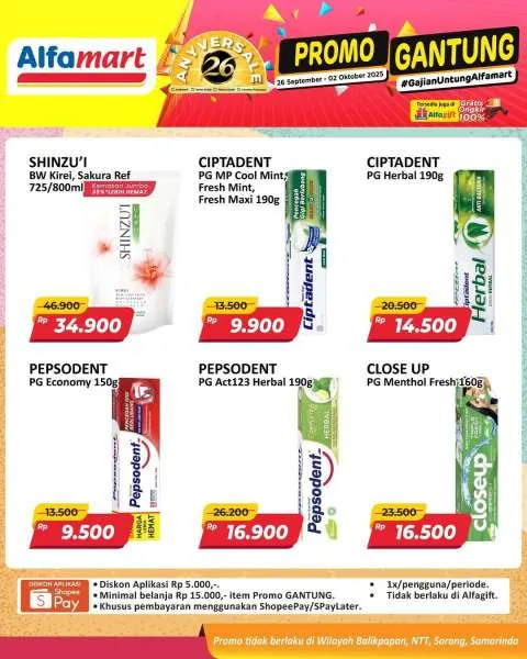 Promo Alfamart Gantung Periode 26 September-2 Oktober 2025