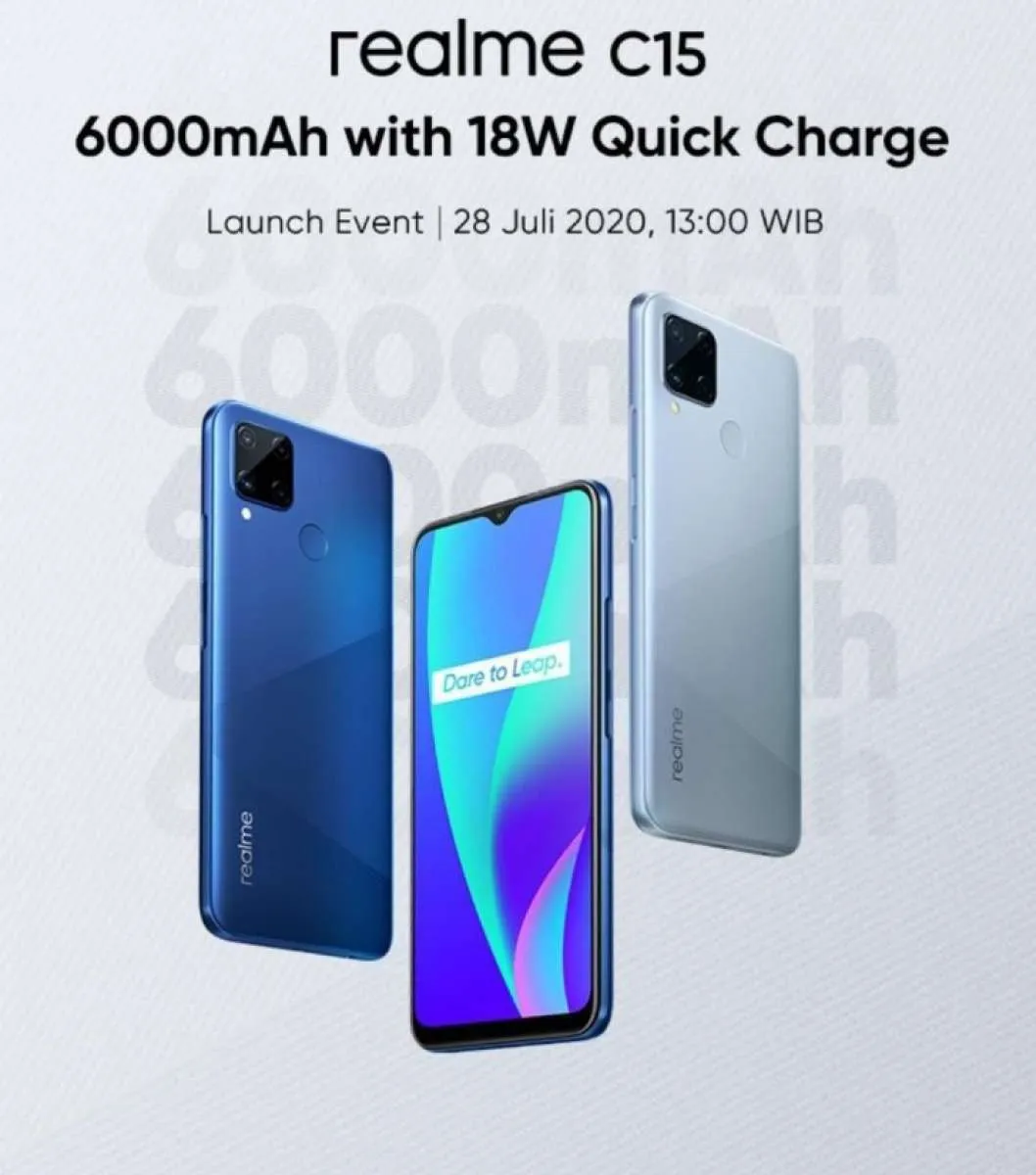 Realme akan rilis C15, HP dengan baterai gahar dan quick charge, berapa harganya?