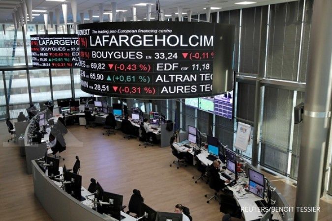 Bursa Eropa memerah terbebani laporan Danone