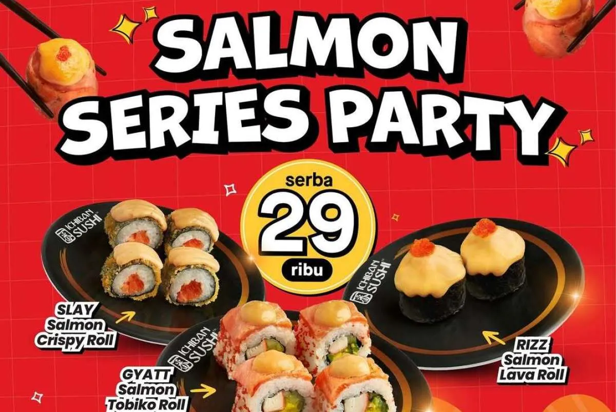 Serbu Salmon Favorit Anda di Promo Ichiban Sushi Salmon Series Party Serba Rp 29.000