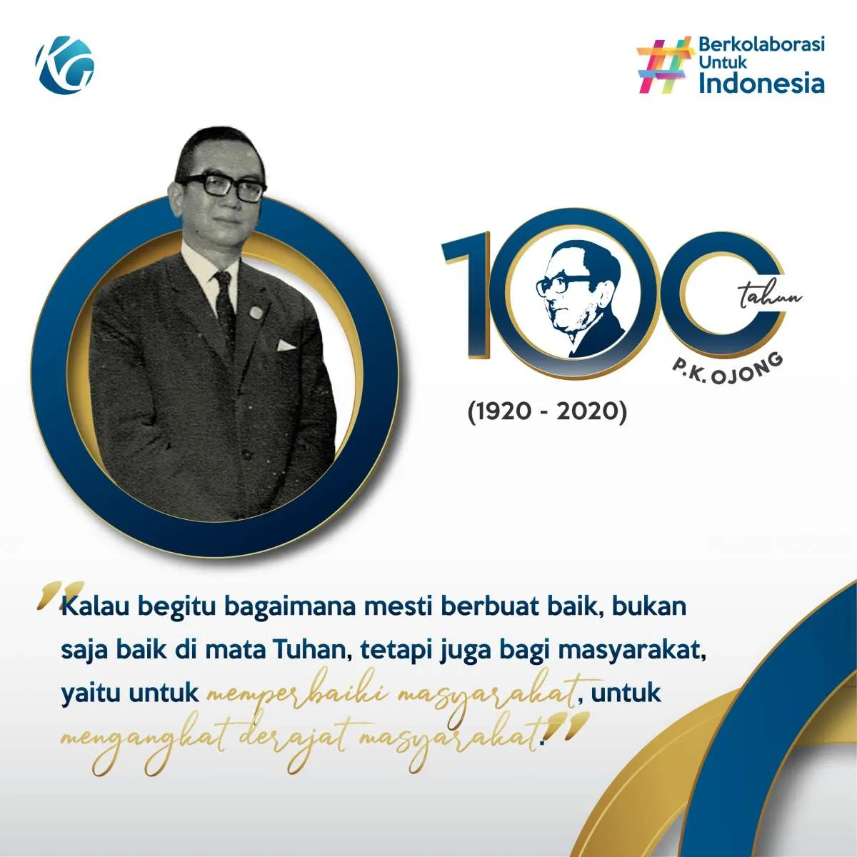 Seabad PK Ojong: Karyawan, telur rebus dan kacang hijau