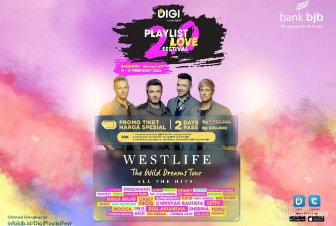DIGI Playlist Love Festival 2.0 Dimeriahkan Westlife, Ikuti Promo Tiket di Bank BJB