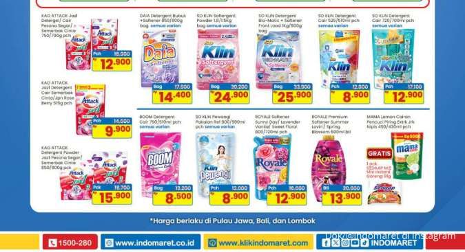 Promo Deterjen di Indomaret Super Hemat dan Tip Top Supermarket Juni 2025