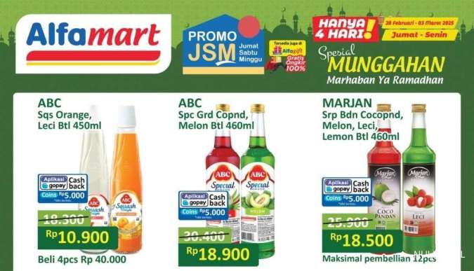 Marjan Jadi Rp 18.500, Cek Promo JSM Alfamart Spesial Munggahan s/d 3 Maret 2025