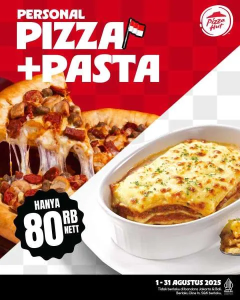 Promo Pizza Hut Paket Pizza + Pasta Hemat
