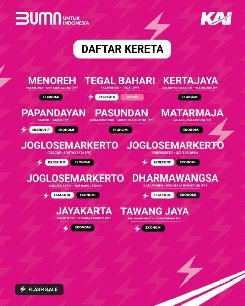 Promo KAI 12.12 Spesial 12 Desember 2024