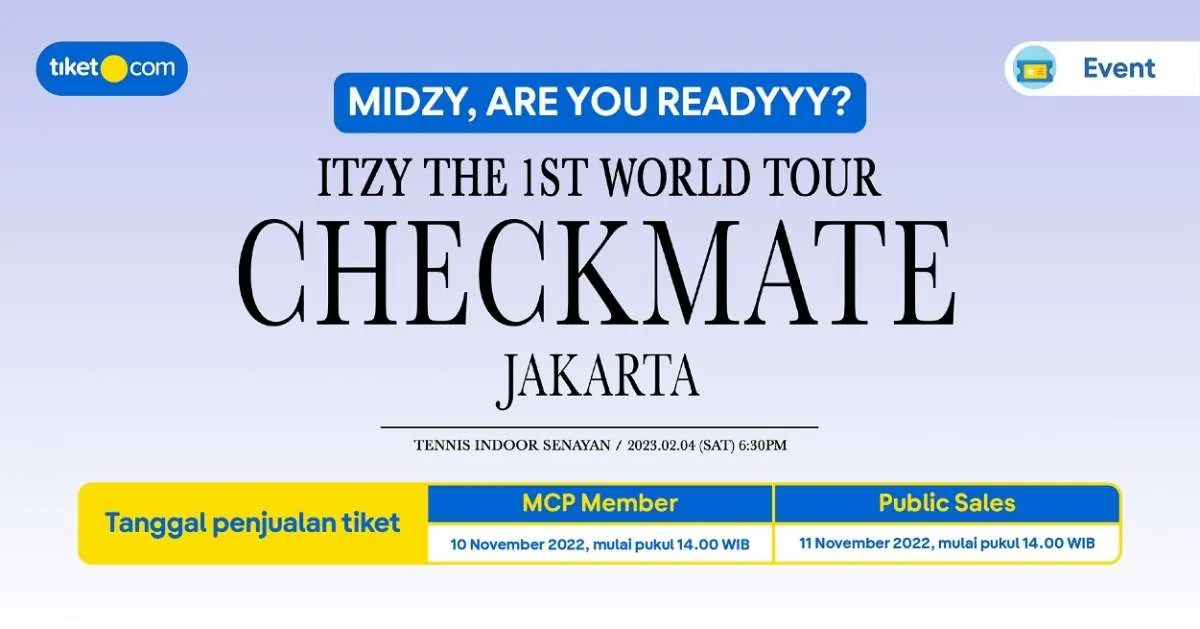  tiket.com Mitra Eksklusif Tiket Konser ITZY The 1st World TourCHECKMATE di Indonesia