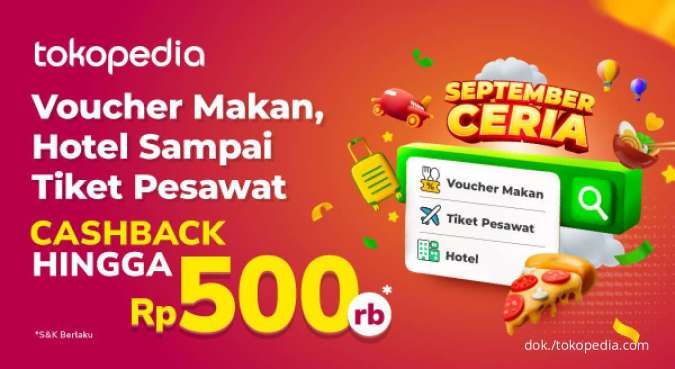 Promo Entertainment Tokopedia September 2022, Dapatkan Cashback hingga Rp 500.000