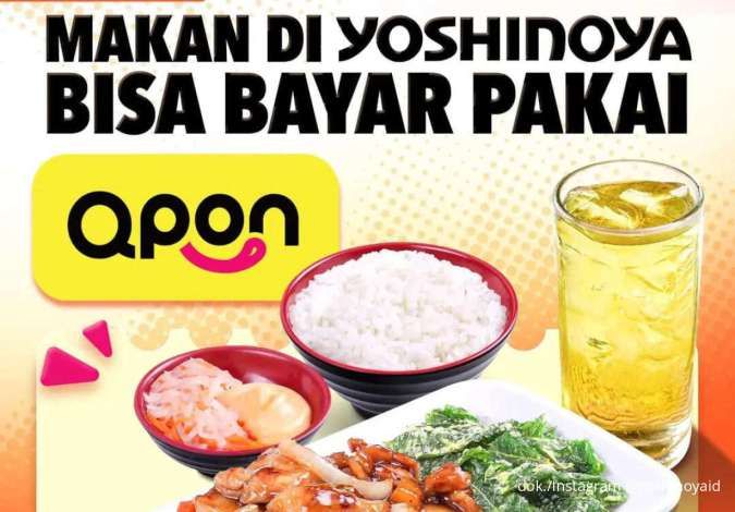 Promo Yoshinoya x Qpon Super Hemat, Garlic Chicken Teriyaki Set + Ocha Cuma Rp 33.000