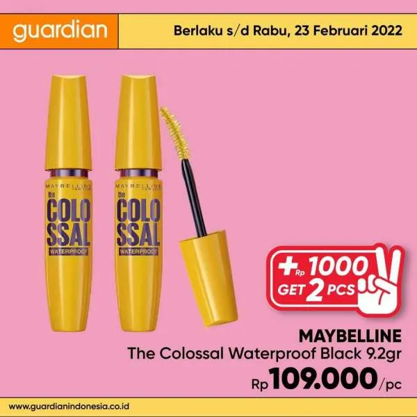 Promo Guardian +1000 Get 2 Pcs Periode 17-23 Februari 2022