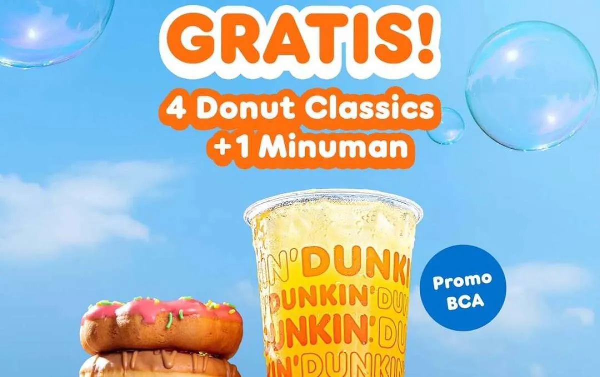 Khusus Kamis! Promo Dunkin Beli 8 Gratis 4 Donut + Minuman, Cuma Rp 115.000-an Saja