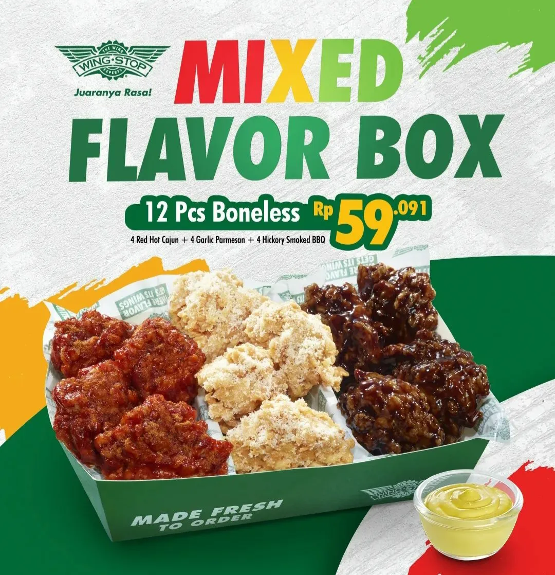 Wingsop mixed flavor box edisi April 2024
