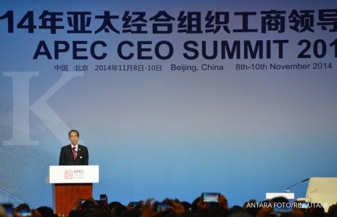 Jokowi berpidato dalam KTT APEC di Beijing 