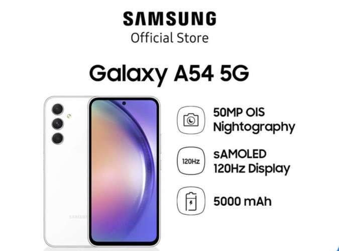 Samsung Galaxy A54 5G: Daftar Harga Baru Bulan Oktober dan Spesifikasinya
