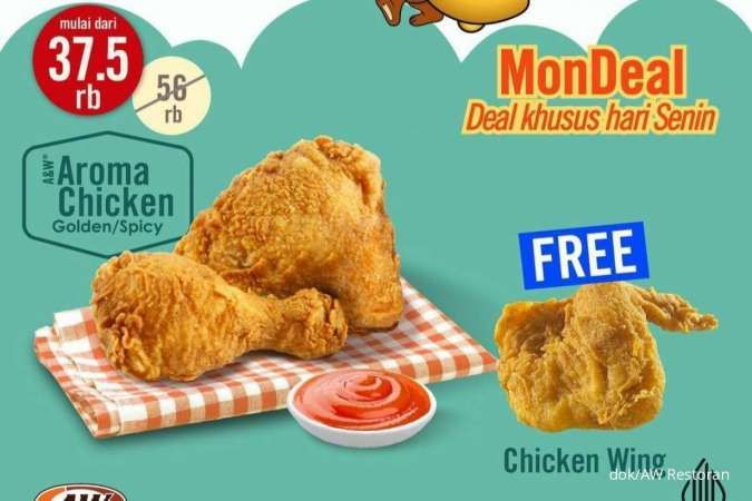Promo AW Restoran Desember 2022, Beli MonDeal 2 Gratis 1 Ayam Goreng Bayar Rp 37.500