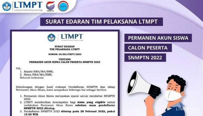 Siswa Bisa Simpan Permanen Akun LTMPT hingga 28 Februari 2022, Simak Langkahnya