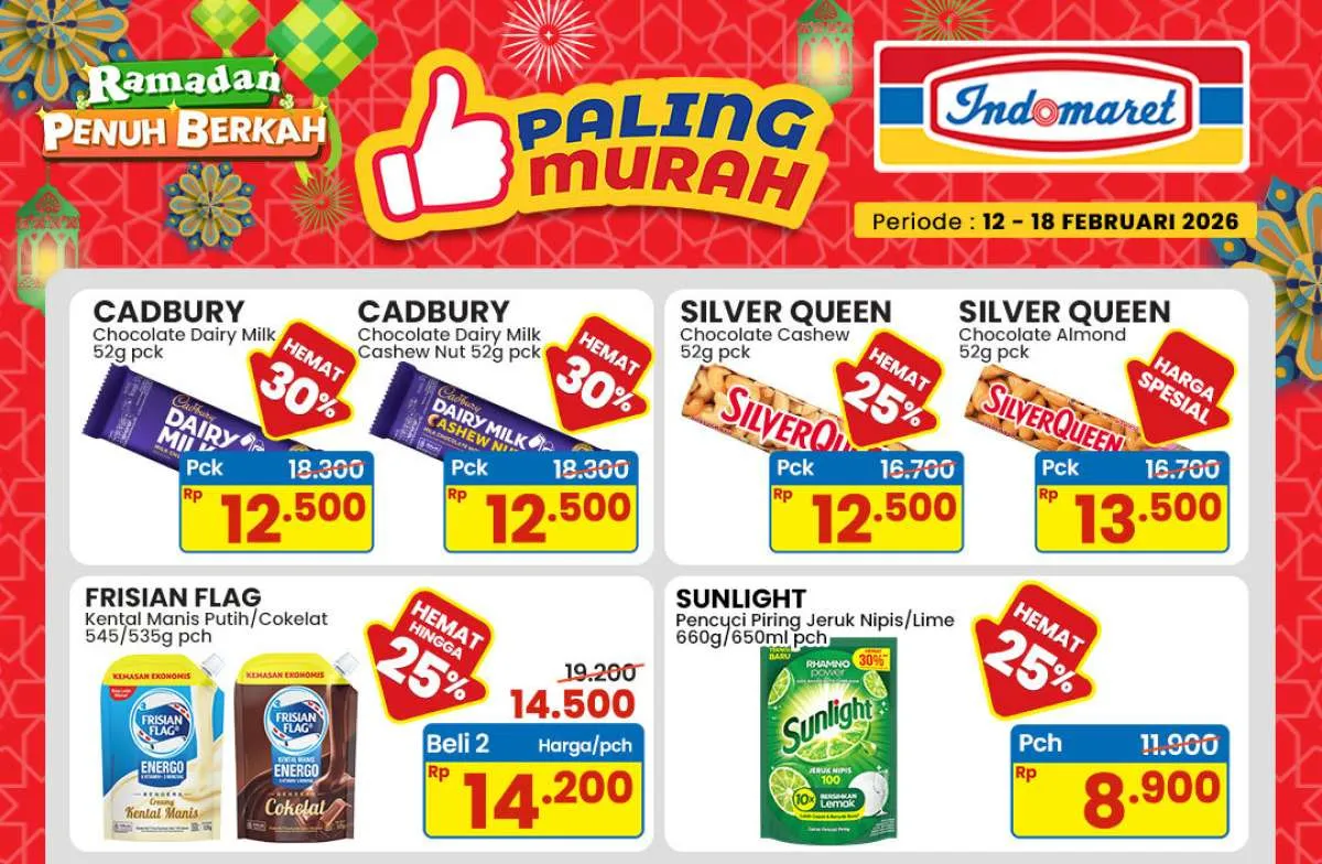 Promo Indomaret Murah 12-18 Februari 2026, Frisian Flag & Sunlight Diskon 25%