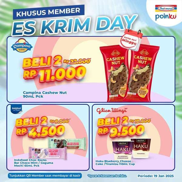 Promo Es Krim di Indomaret 19 Januari 2025