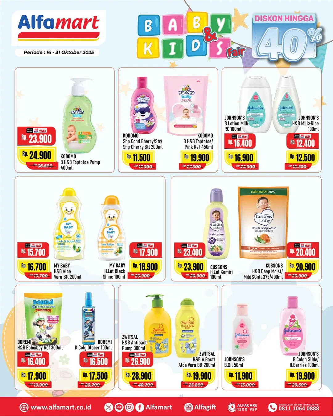 Promo Alfamart Baby & Kids Fair Diskon s/d 40% Periode 16-31 Oktober 2025