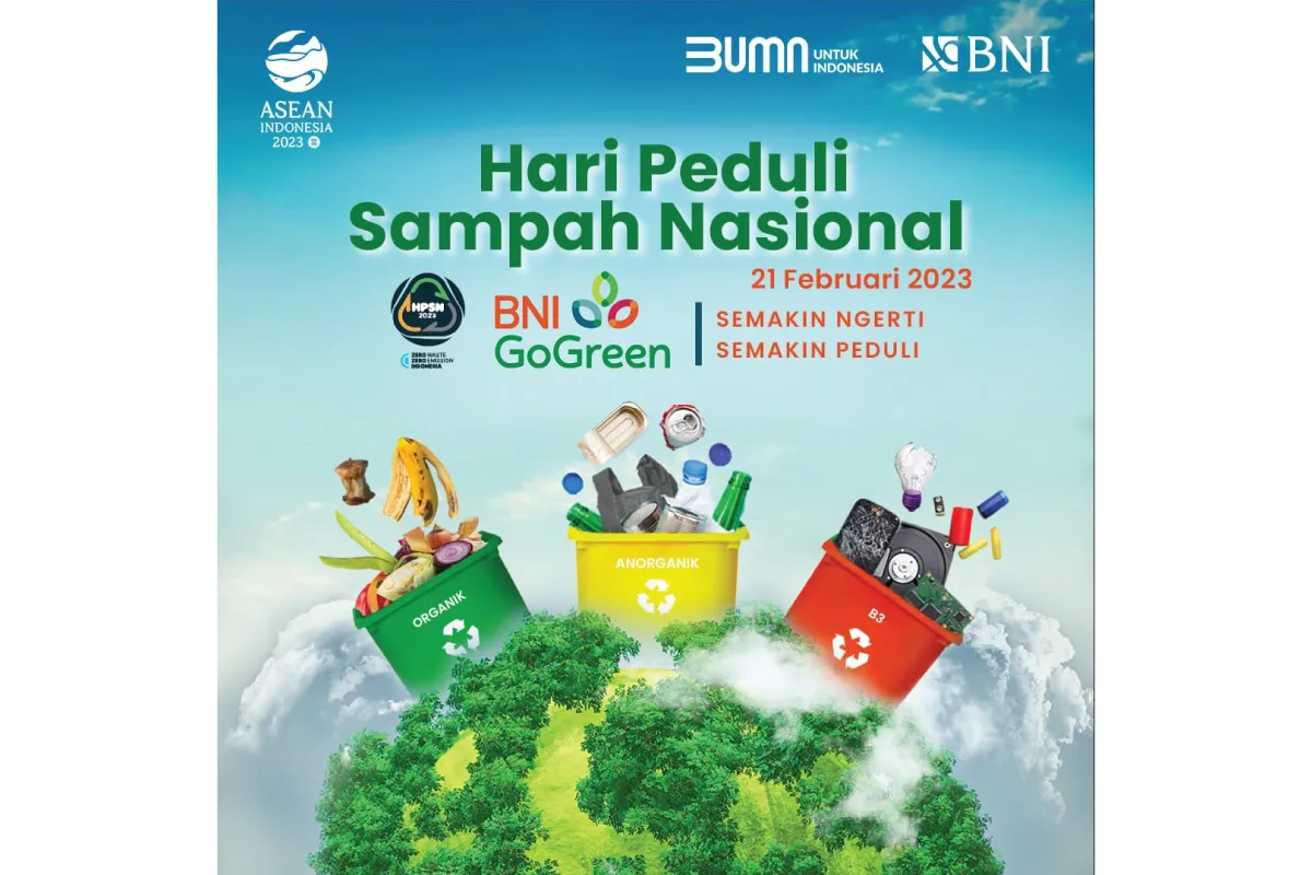 Peringati Hari Peduli Sampah Nasional, BNI Beri Bantuan Peralatan Pos Pandai