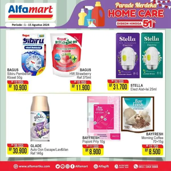 Promo Alfamart Home Care Diskon s/d 51% Periode 1-15 Agustus 2024