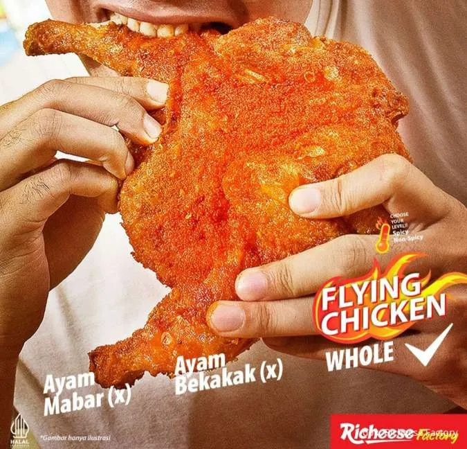 1 ekor ayam utuh ala Richeese Factory: Flying Chicken Whole