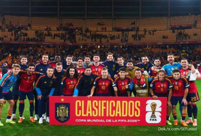 Hasil Kualifikasi Piala Dunia 2026 Zona Eropa: Spanyol, Belgia, Skotlandia Lolos