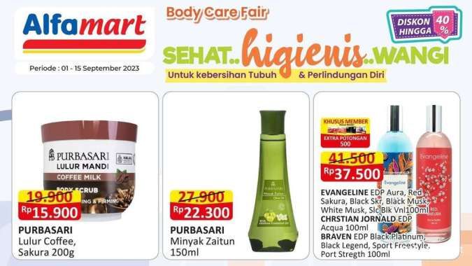 Promo Alfamart Body Care Fair 1-15 September 2023, Lulur hingga Parfum Diskon s/d 40%