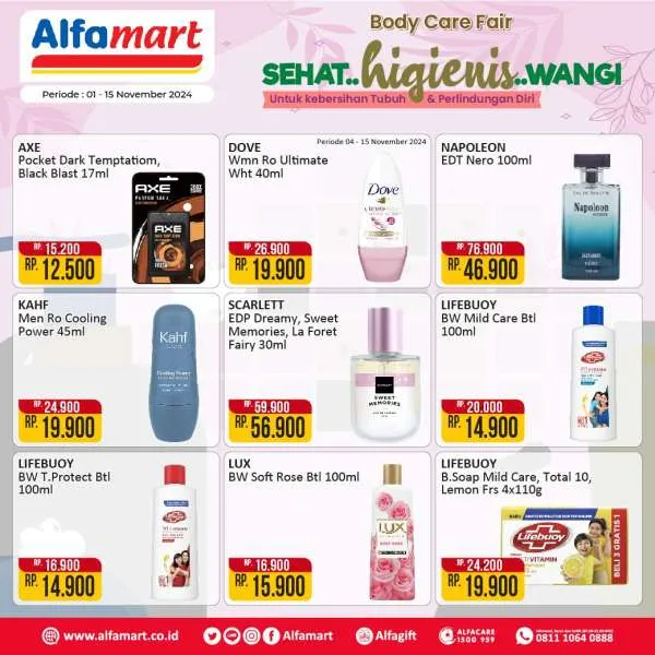 Promo Alfamart Body Care Fair Periode 1-15 November 2024