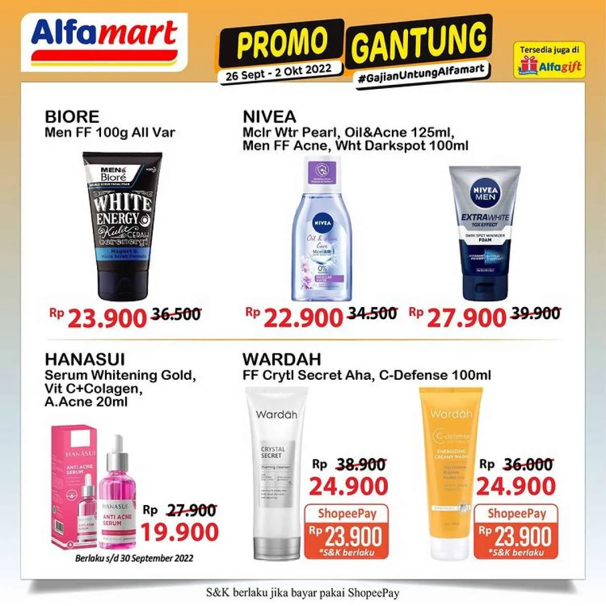 Katalog Promo Alfamart Gantung (Gajian Untung) Periode 26 September-2 Oktober 2022