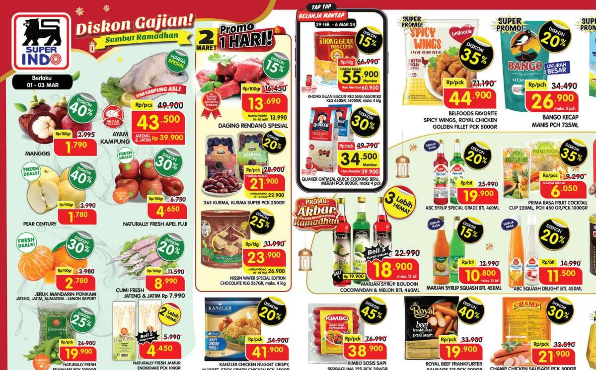 Promo JSM Superindo 1-3 Maret 2024, Promo Sambut Ramadhan Sirup Beli 3 Lebih Hemat